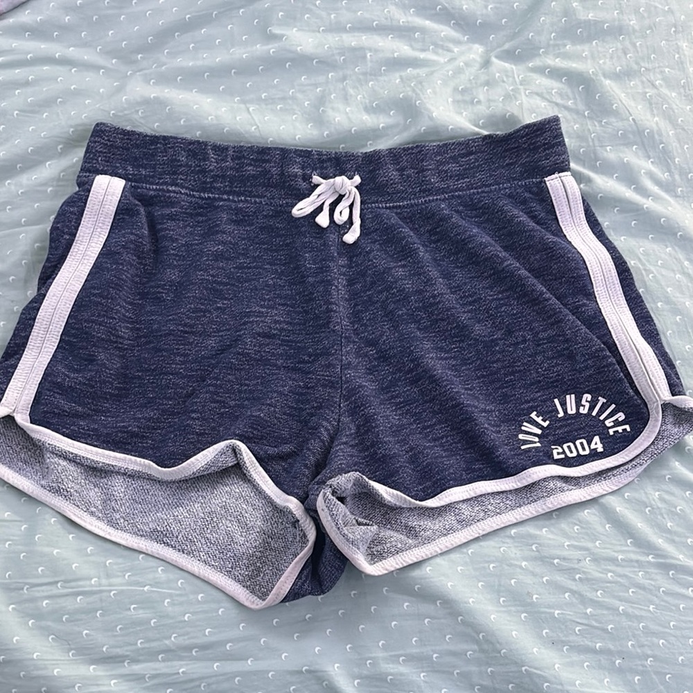Justice Navy Blue Athletic Shorts